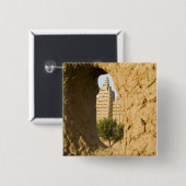 Mali, Djenne. Große Moschee 2 Button (Vorne & Hinten)