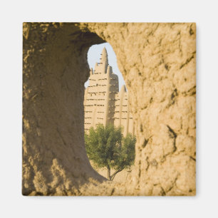 Mali, Djenne. Große Moschee 2 Magnet