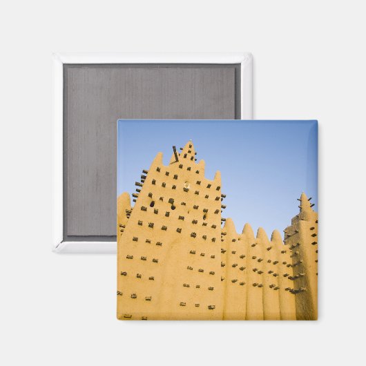 Mali, Djenne. Große Moschee Magnet (Vorderseite/Rückseite)