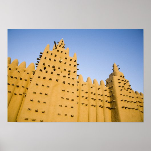 Mali, Djenne. Große Moschee Poster (Vorne)