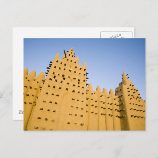 Mali, Djenne. Große Moschee Postkarte (Vorne/Hinten)