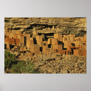 MALI, Dogon-Land. Traditionelles Tellem malisch Poster