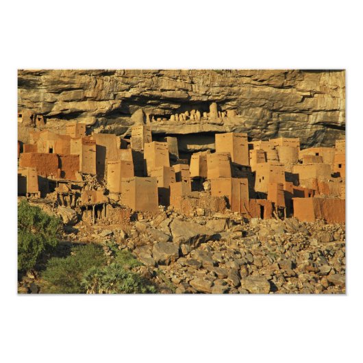 MALI, Dogon Lands. Traditionelle Tellem malian Fotodruck (Vorne)