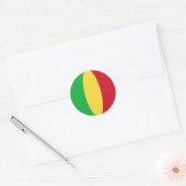 Mali Fisheye Flag-Aufkleber Runder Aufkleber (Umschlag)