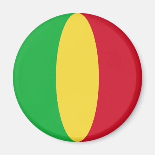 Mali Fisheye Flag Magnet (Vorne)