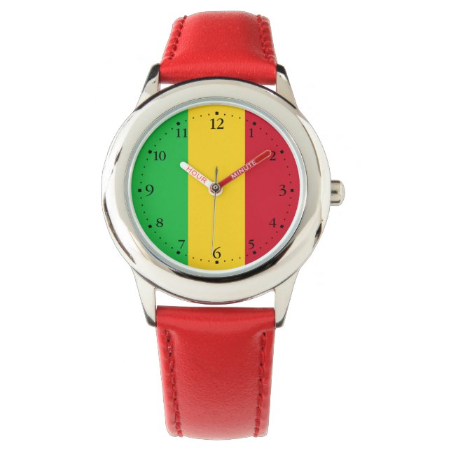 Mali Flag Armbanduhr (Vorderseite)