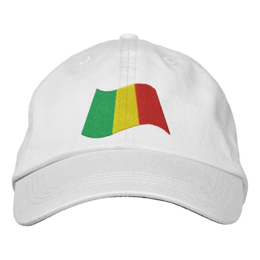 Mali Flag Bestickte Baseballkappe (Vorderseite)