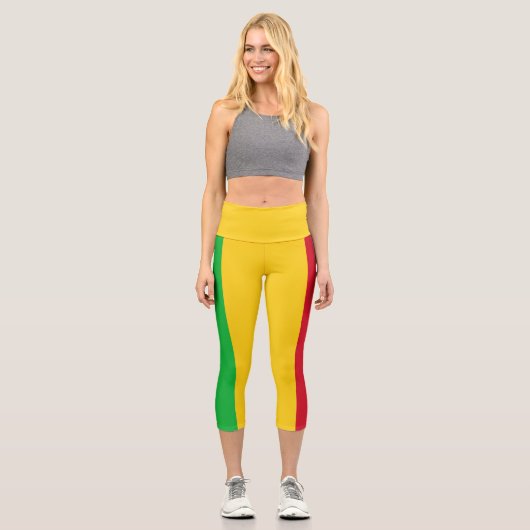 Mali Flag Capri Leggings (Vorderseite)