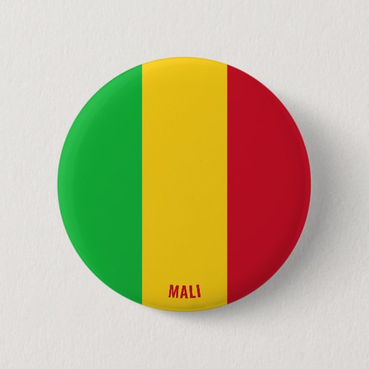Mali Flag Charming Patriotic Button (Vorderseite)