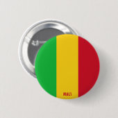 Mali Flag Charming Patriotic Button (Vorne & Hinten)