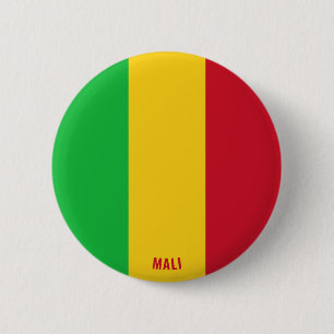 Mali Flag Charming Patriotic Button