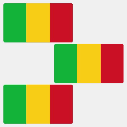 Mali Flag Etiketten (Gruppe)