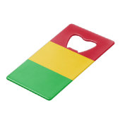 Mali Flag Geldbeutel Flaschenöffner (Vorderseite Schrägansicht)