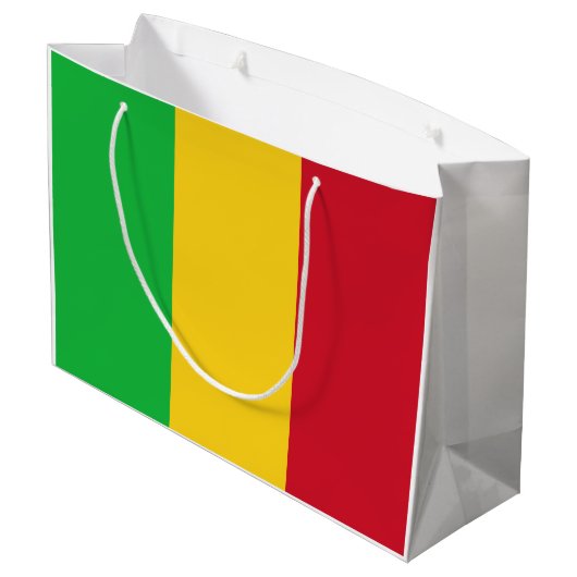 Mali Flag Große Geschenktüte (Rückseite Schrägansicht)
