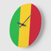 Mali Flag Große Wanduhr (Winkel)