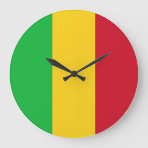 Mali Flag Große Wanduhr
