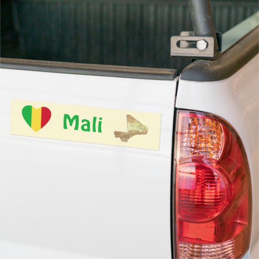 Mali Flag Herz + Karte Autoaufkleber (Auf Lkw)