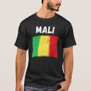 Mali Flag Holiday Vintag Grunge Mali Flag T-Shirt