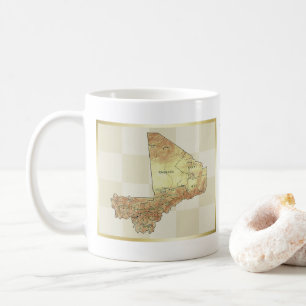 Mali Flag + Karte Tasse