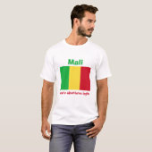 Mali Flag + Karte + Text-T - Shirt (Vorne ganz)