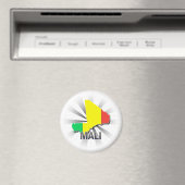 Mali Flag Map 2.0 Magnet (In Situ (Geschirrspüler))