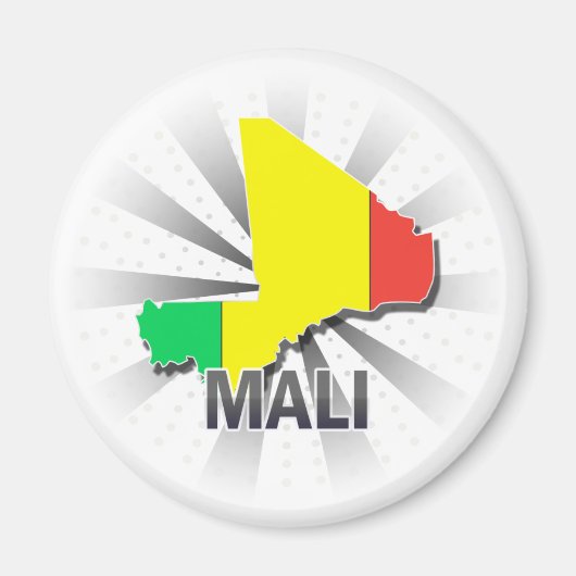 Mali Flag Map 2.0 Magnet (Vorne)