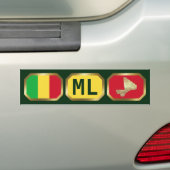 Mali Flag Map Code Autoaufkleber (Auf Auto)