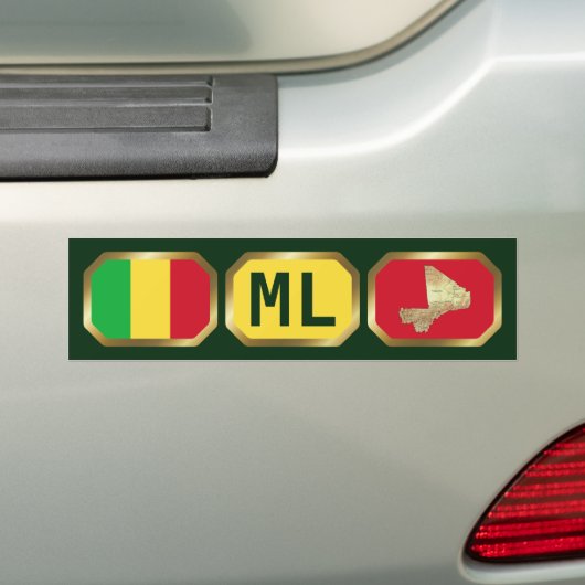 Mali Flag Map Code Autoaufkleber (Auf Auto)