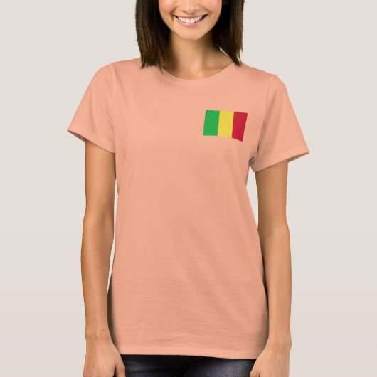 Mali Flag + Map T - Shirts (Vorderseite)