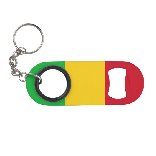 Mali Flag Mini Flaschenöffner (Vorderseite (Horizontal))