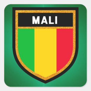 Mali Flag Quadratischer Aufkleber