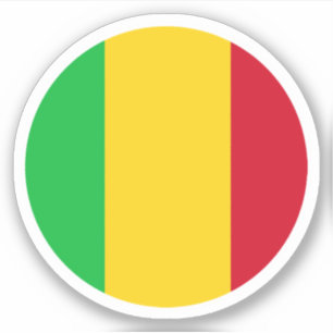 Mali Flag Round Sticker