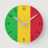 Mali Flag Runde Wanduhr (Vorderseite)