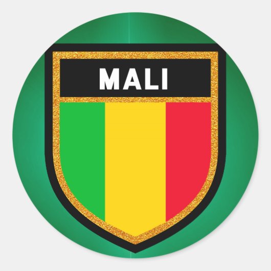 Mali Flag Runder Aufkleber (Vorderseite)