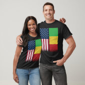 Mali Flag USA und Mali Fahnen Proud Mali T-Shirt (Unisex)