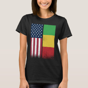 Mali Flag USA und Mali Fahnen Proud Mali T-Shirt