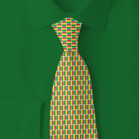 Mali-Flagge-Ziegelmuster Krawatte