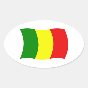 Mali-Flaggen-Aufkleber Ovaler Aufkleber