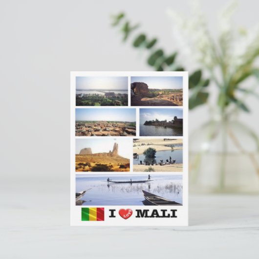 Mali - I Liebe - Postkarte (Stehend Vorderseite)