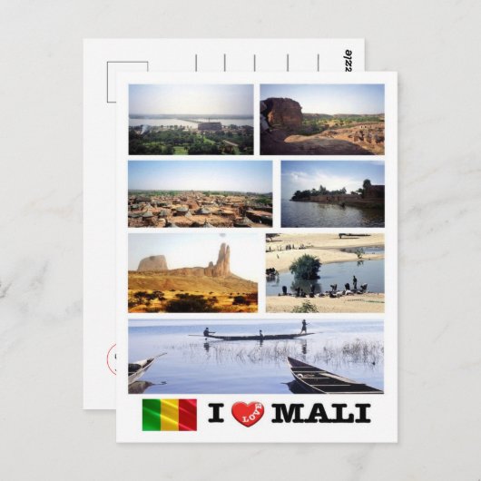 Mali - I Liebe - Postkarte (Vorne/Hinten)