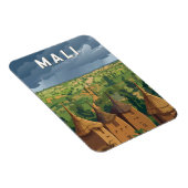 Mali Illustration Reise Kunst Vintage Magnet (Rechte Seite)