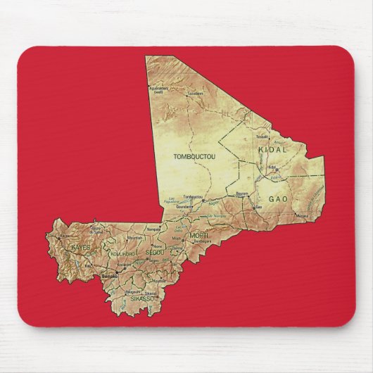 Mali-Karte Mousepad (Vorne)
