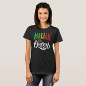 Mali-Königin Mali Mali-Mali-Flagge T-Shirt (Vorne ganz)