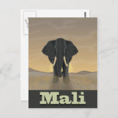 Mali Landschaft Vintage Reiseplakat Postkarte (Vorne/Hinten)