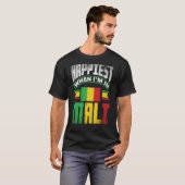 Mali Mali Mali Flag am glücklichsten, wenn ich in  T-Shirt (Vorne ganz)