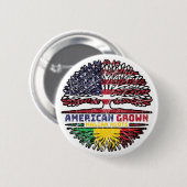 Mali Malian American USA Tree Roots Flag Button (Vorne & Hinten)