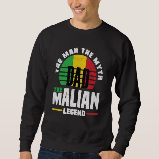 Mali Malian Mali Flag Fathers Day Sweatshirt (Vorderseite)
