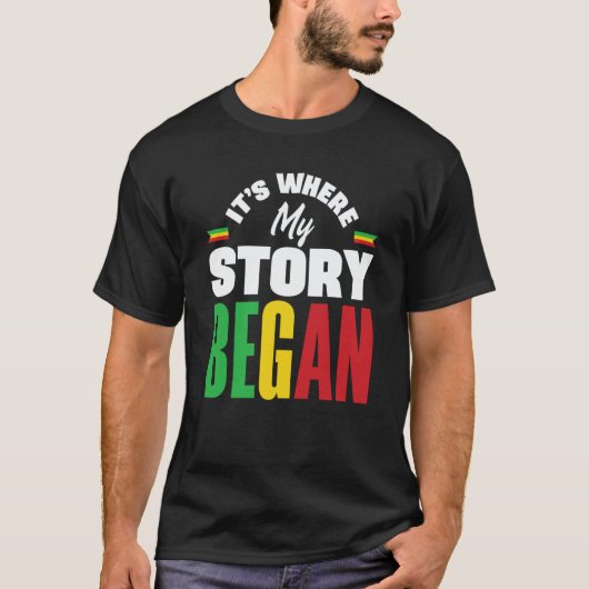 Mali Malian Mali Flag Its Where My Story Began T-Shirt (Vorderseite)