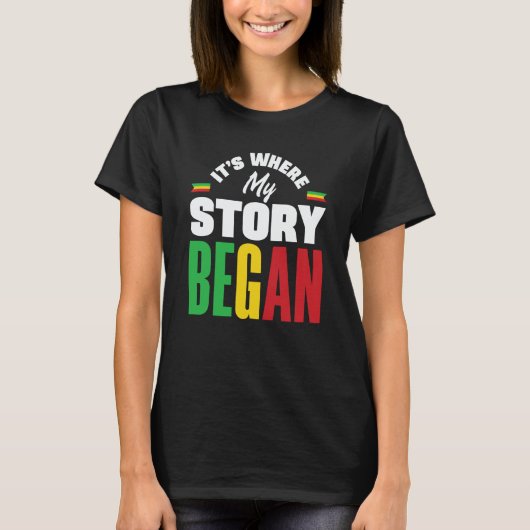 Mali Malian Mali Flag Its Where My Story Began T-Shirt (Vorderseite)