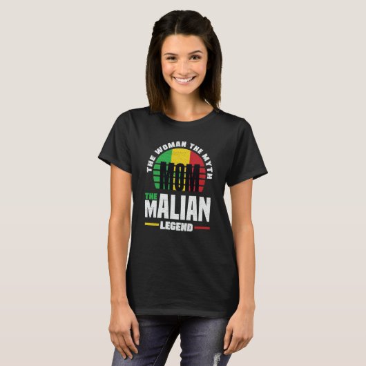 Mali Malian Mali Flag Mothers Day T-Shirt (Vorne ganz)